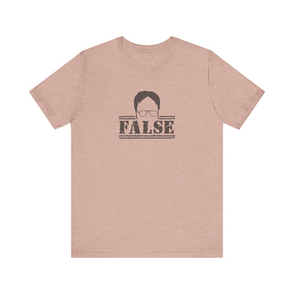 Dwight Schrute FALSE —  The Office-Inspired Retro Tee (Light)
