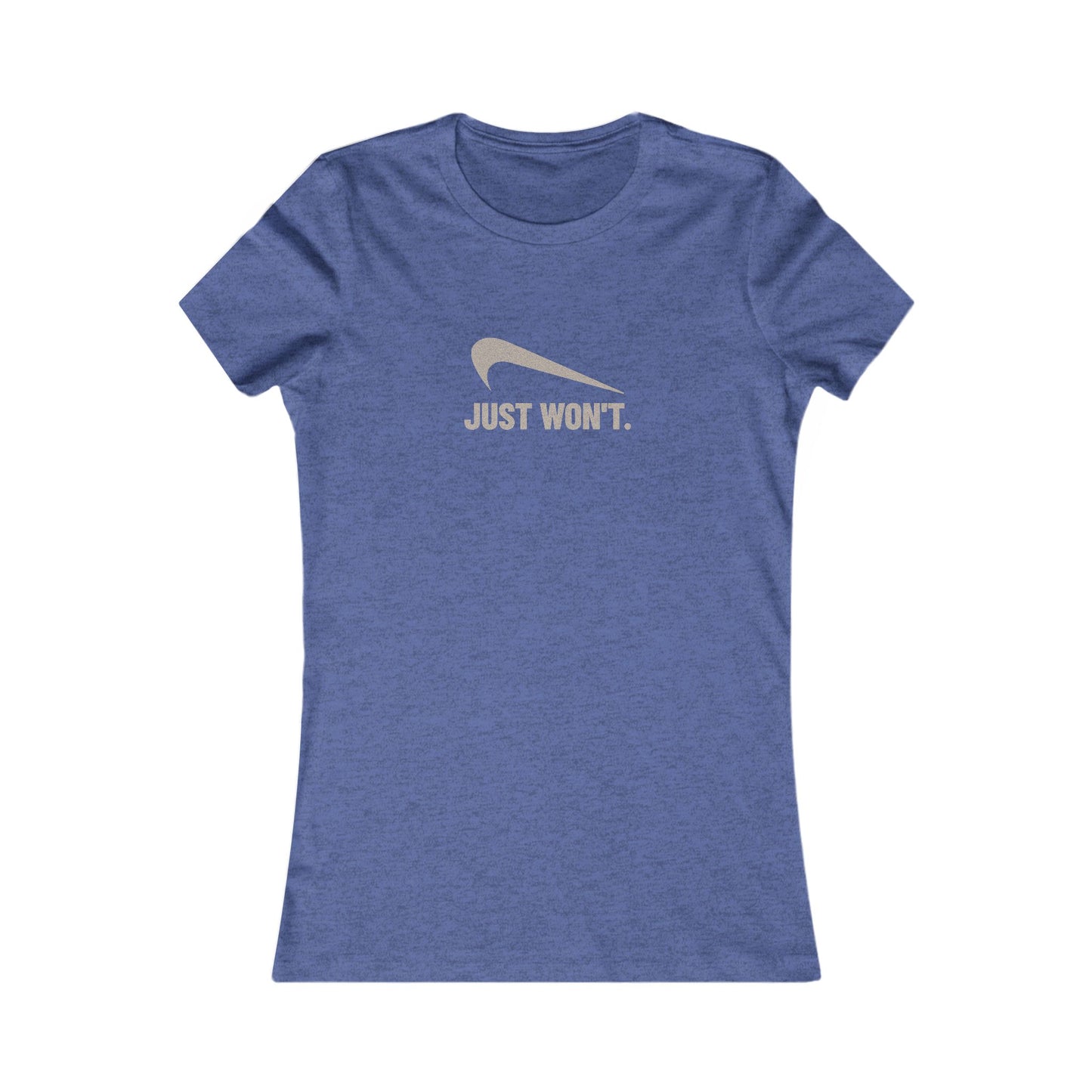 Just Won’t Athletic Parody — Retro Workout Women's Tee (Dark)