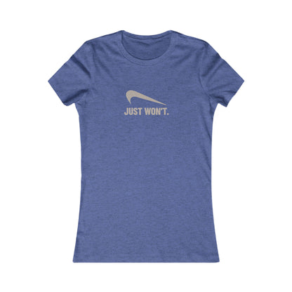 Just Won’t Athletic Parody — Retro Workout Women's Tee (Dark)