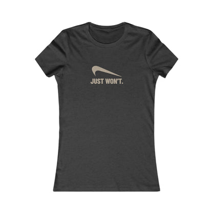 Just Won’t Athletic Parody — Retro Workout Women's Tee (Dark)