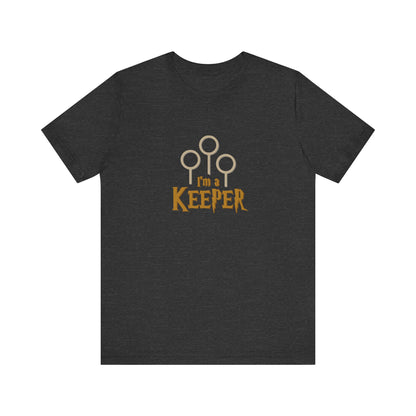 I’m a Keeper — Harry Potter Quidditch Retro Tee (Dark)