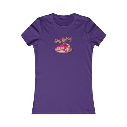 Stay Golden — Retro Cheesecake Graphic Women's Tee (Dark)