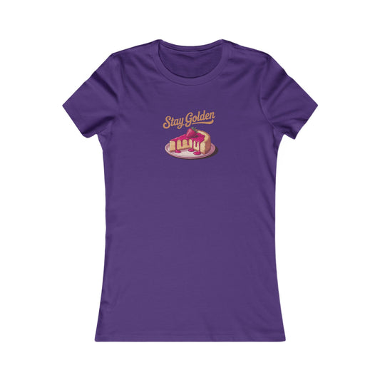 Stay Golden — Retro Cheesecake Graphic Women's Tee (Dark)