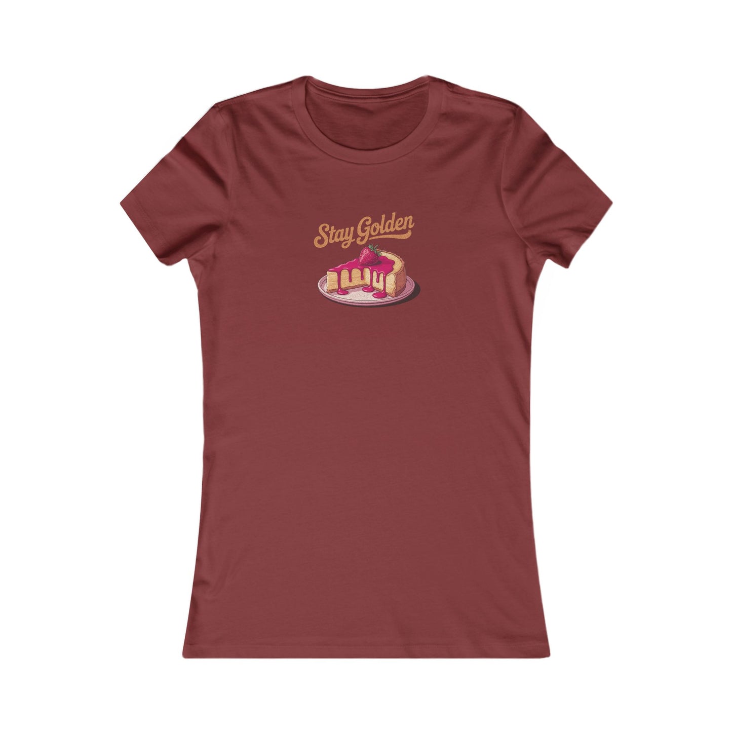 Stay Golden — Retro Cheesecake Graphic Women's Tee (Dark)