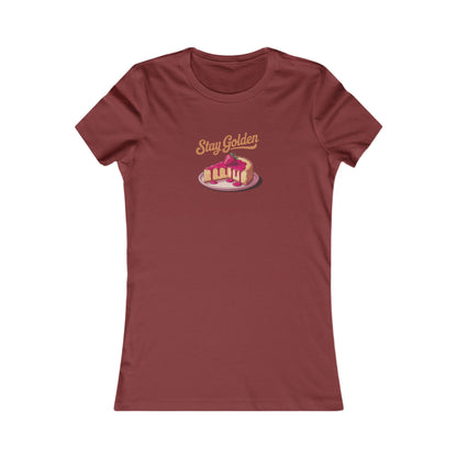 Stay Golden — Retro Cheesecake Graphic Women's Tee (Dark)