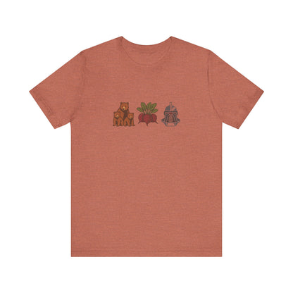 Bears, Beets, Battlestar (Icons) — Retro Tee (Light)