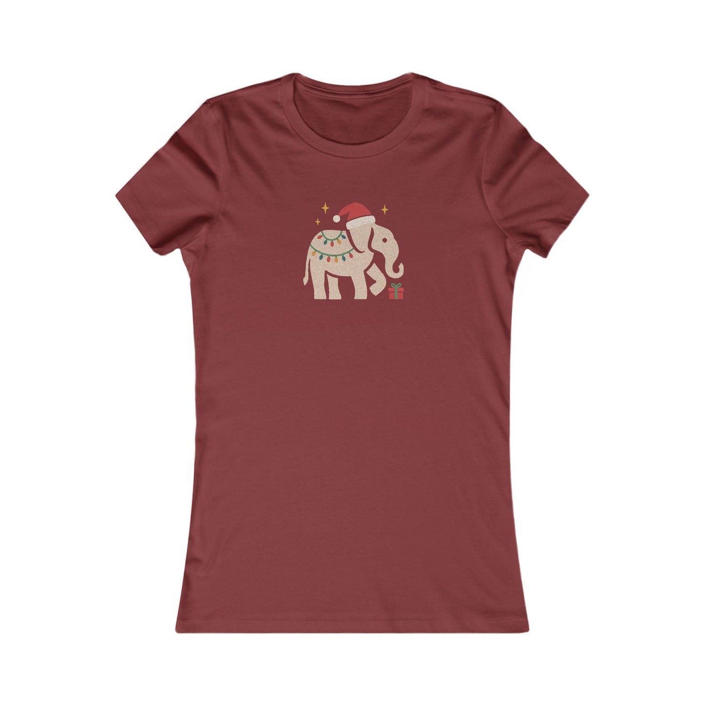 White Elephant Season — Retro Christmas Graphic Women's Tee (Dark)