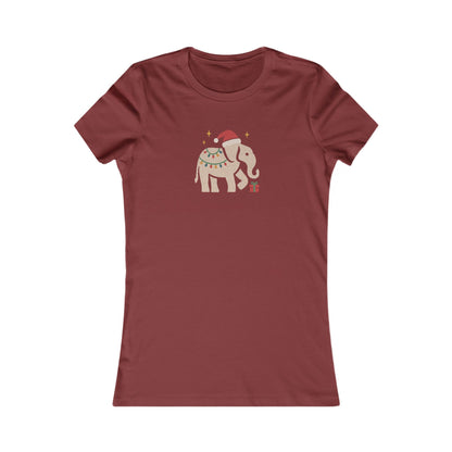 White Elephant Season — Retro Christmas Graphic Women's Tee (Dark)