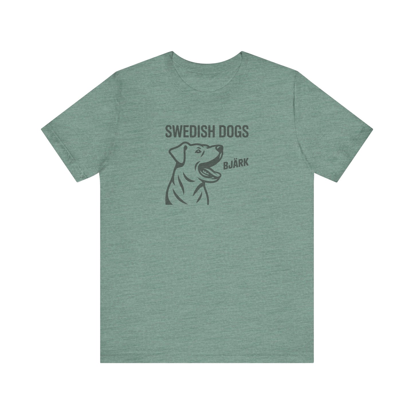 His Bjärk Is Worse Than His Bite – Minimalist Dog Pun Retro Tee (Light)