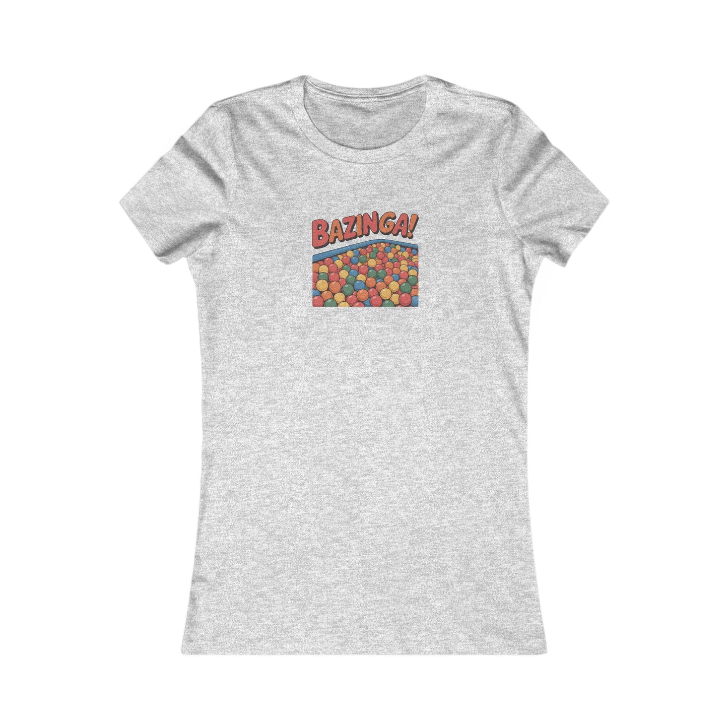Bazinga! Ball Pit — Big Bang Theory Retro Women's Tee (Light)