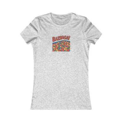 Bazinga! Ball Pit — Big Bang Theory Retro Women's Tee (Light)