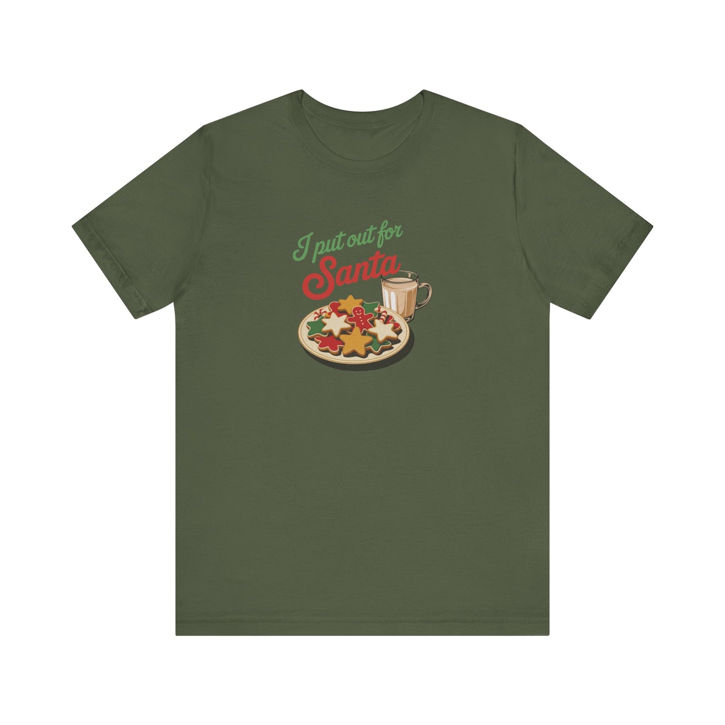 I Put Out for Santa — Retro Christmas Cookies Tee (Dark)