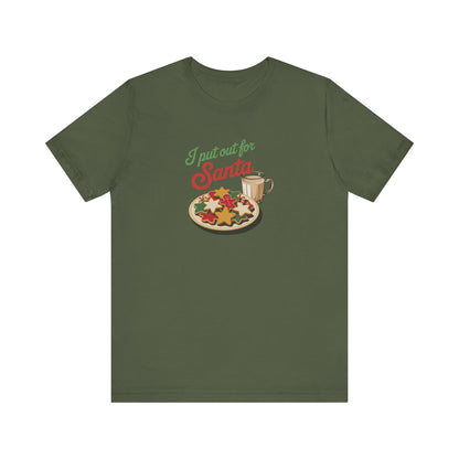I Put Out for Santa — Retro Christmas Cookies Tee (Dark)