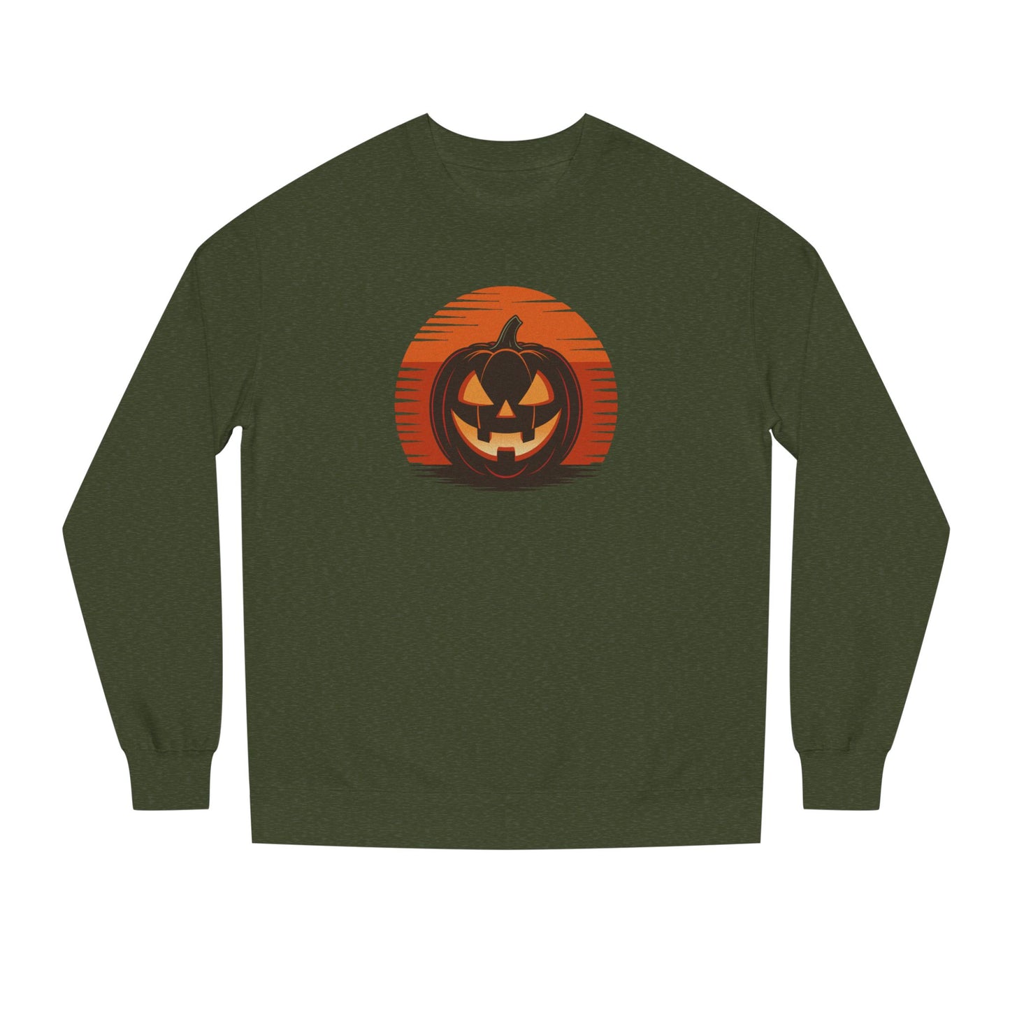 Retro Jack: Sliced Sunset — Halloween Sunset Sweatshirt (Dark)