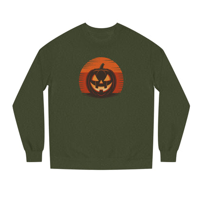 Retro Jack: Sliced Sunset — Halloween Sunset Sweatshirt (Dark)
