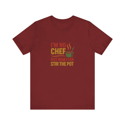 I'm No Chef, But Man I Stir the Pot — Retro Tee (Dark)