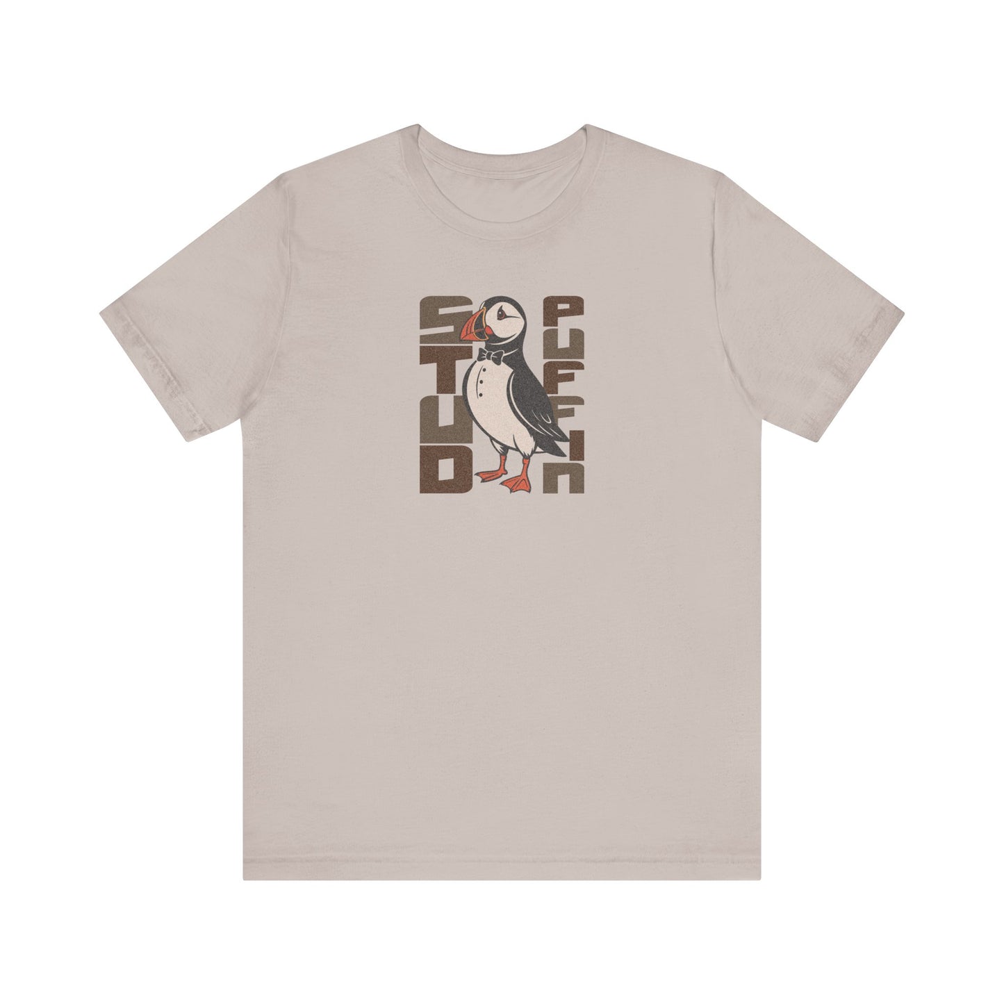 Stud Puffin, Licensed to Chill – Spy-Bird Retro Tee (Light)