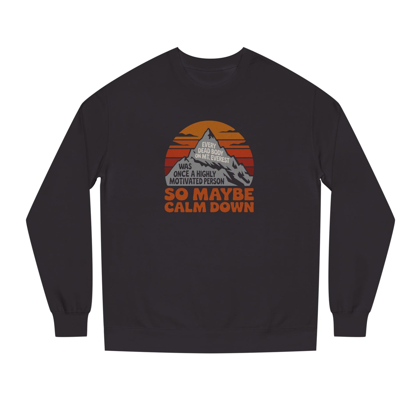 Everything in Moderation (Especially Fitness) – Mount Everest Retro Sweatshirt (Dark)