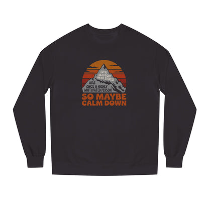 Everything in Moderation (Especially Fitness) – Mount Everest Retro Sweatshirt (Dark)