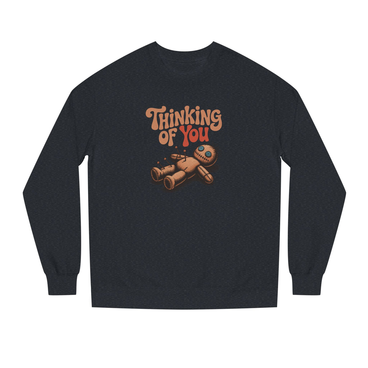 The Voodoo That You Do, So Well — Retro Voodoo Doll Sweatshirt (Dark)
