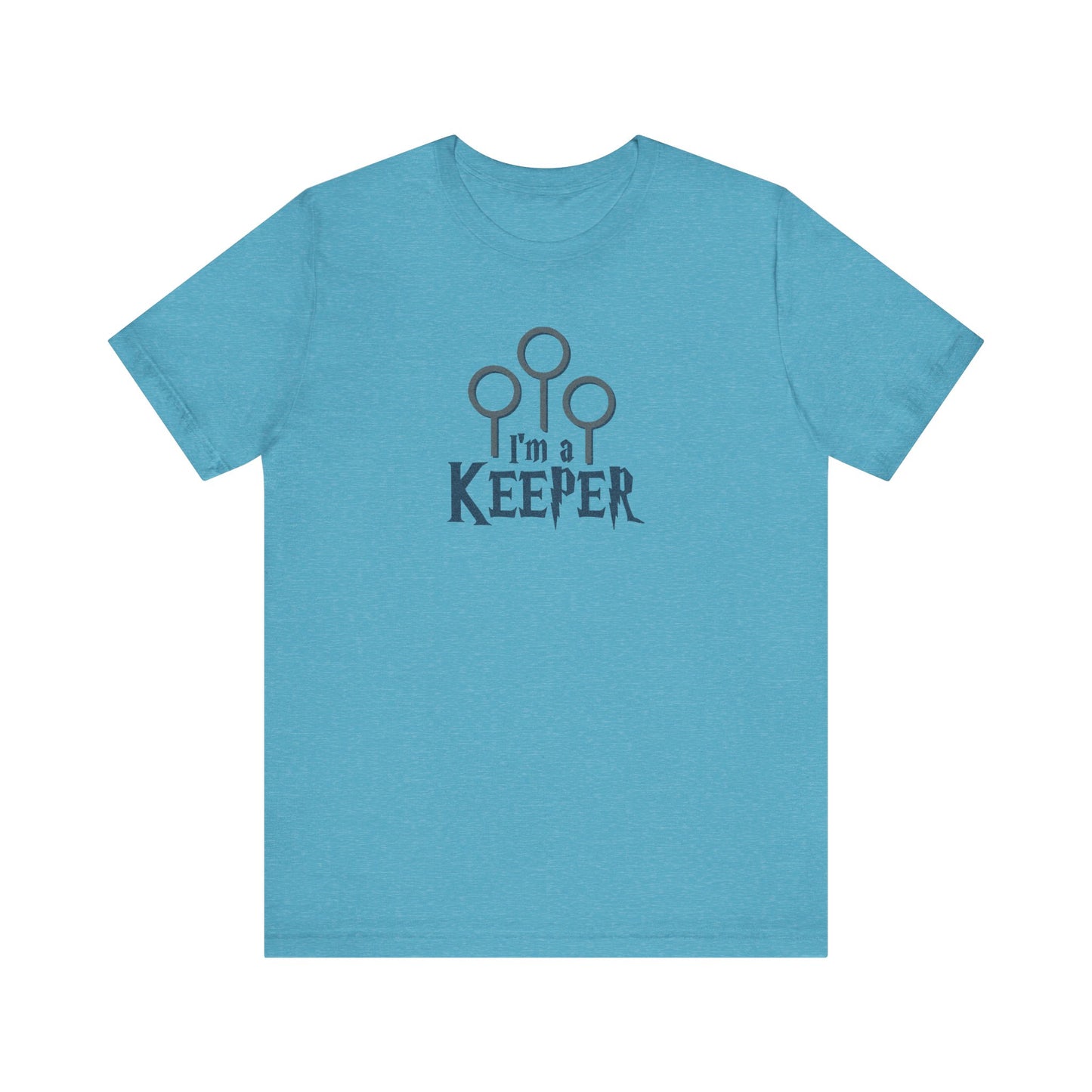 I’m a Keeper — Harry Potter Quidditch Retro Tee (Light)