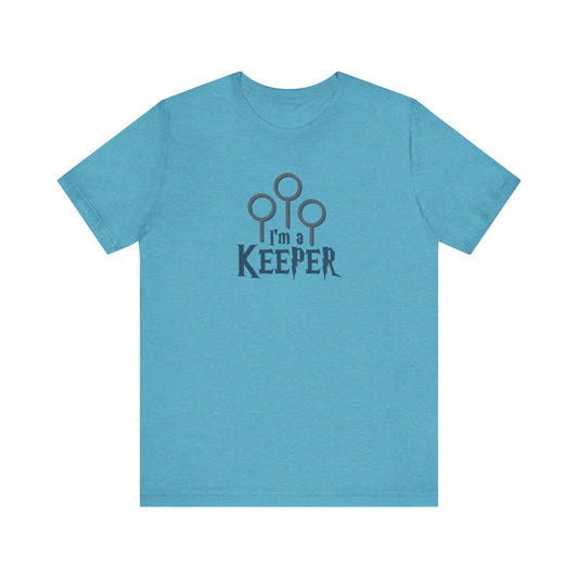 I’m a Keeper — Harry Potter Quidditch Retro Tee (Light)