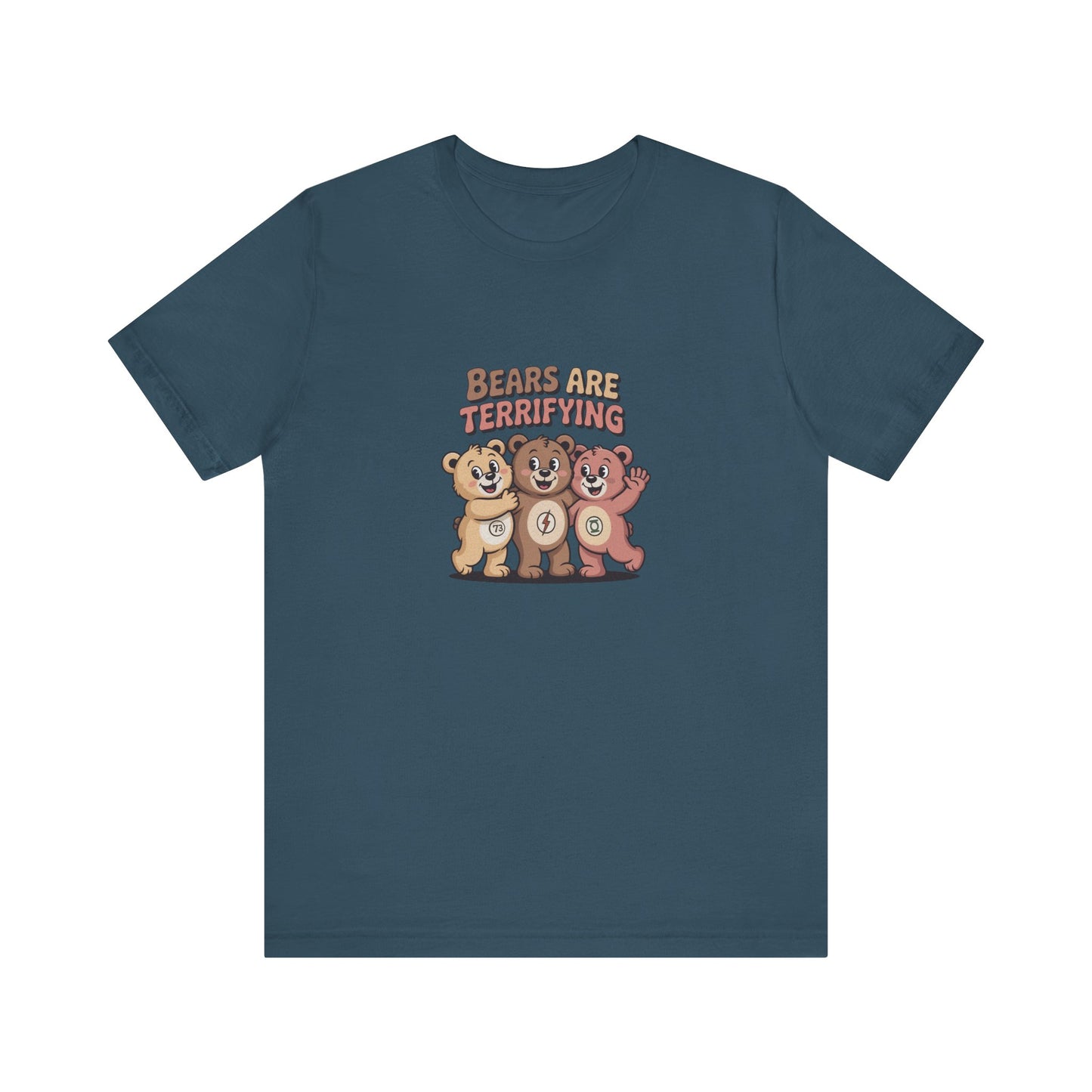 Bears Are Terrifying (Cute Remix) — Retro Tee (Dark)