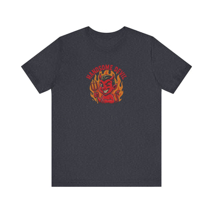 Handsome Devil — Fiery Retro Halloween Tee (Dark)
