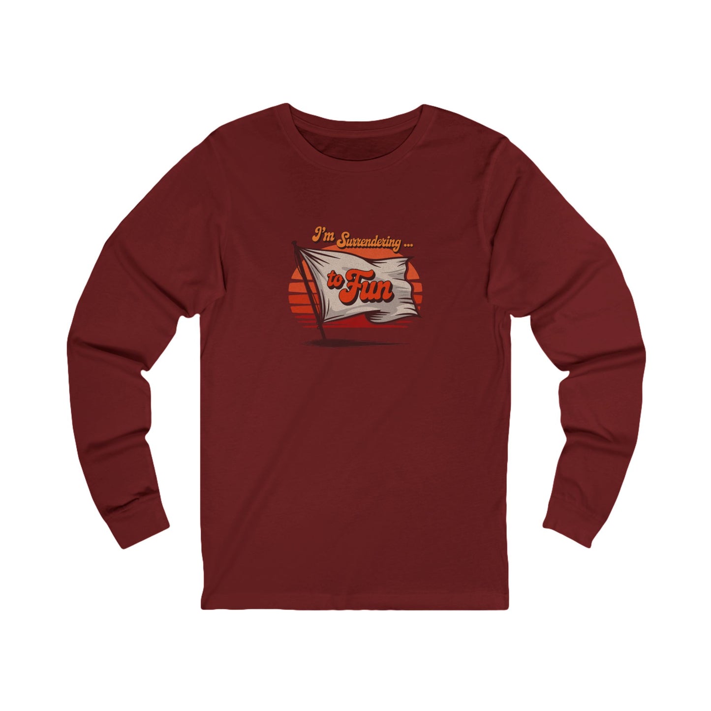I'm Surrendering to Fun — Fun with Flags Retro Long Sleeve (Dark)
