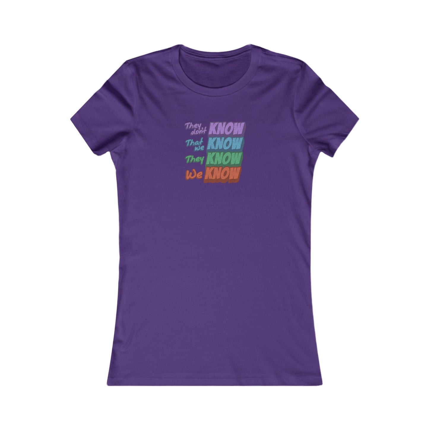 They Don't Know We Know — Friends Retro Women's Tee (Dark)