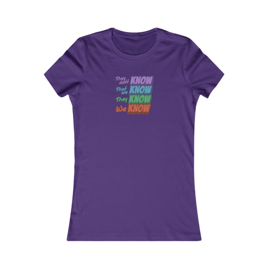 They Don't Know We Know — Friends Retro Women's Tee (Dark)