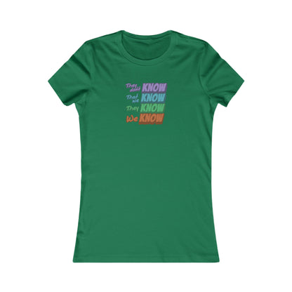 They Don't Know We Know — Friends Retro Women's Tee (Dark)