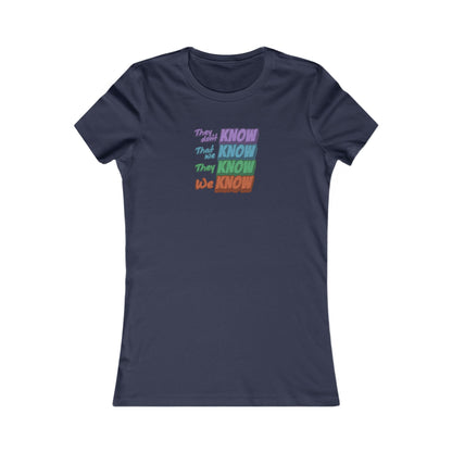 They Don't Know We Know — Friends Retro Women's Tee (Dark)