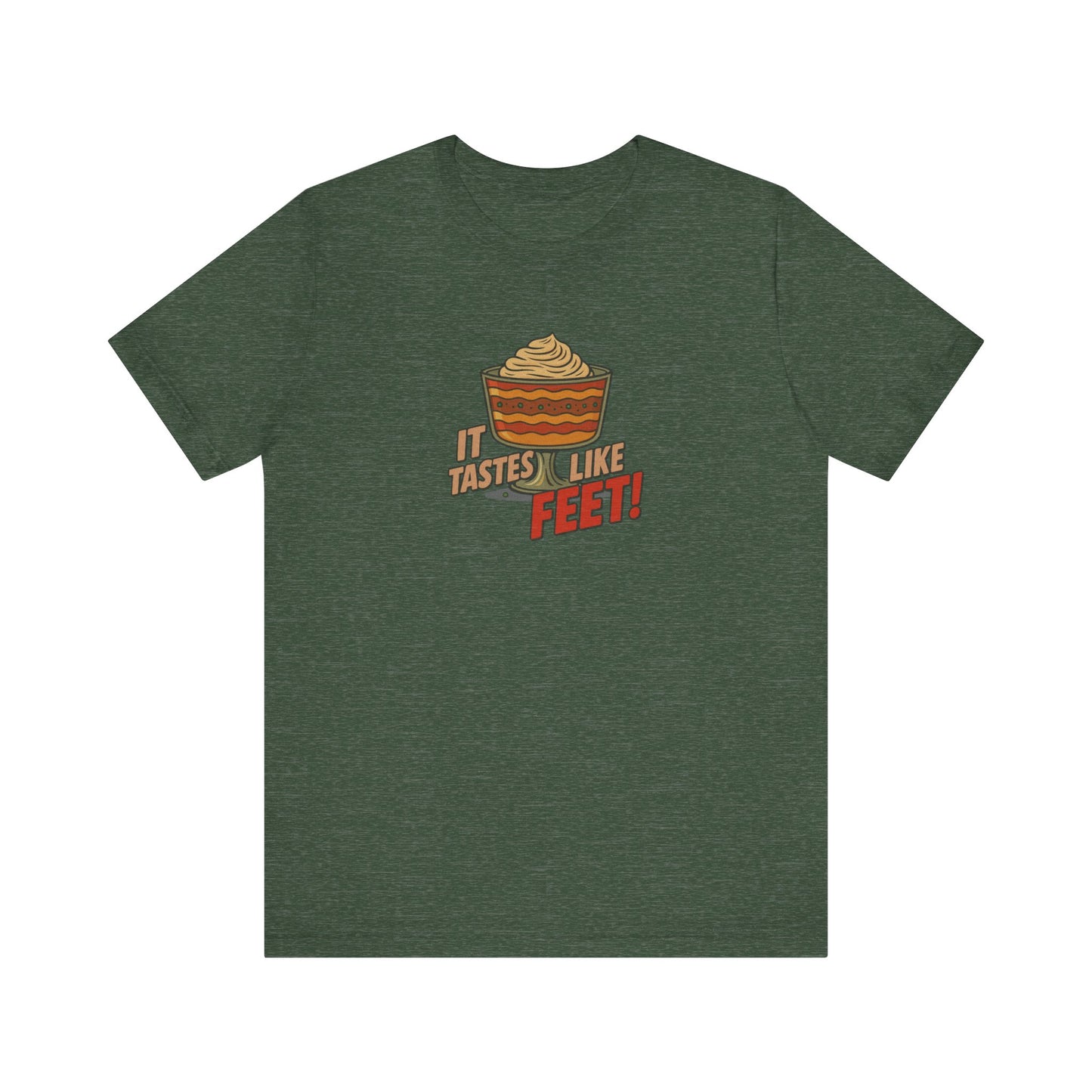 It Tastes Like Feet! — Thanksgiving Trifle Retro Tee (Dark)