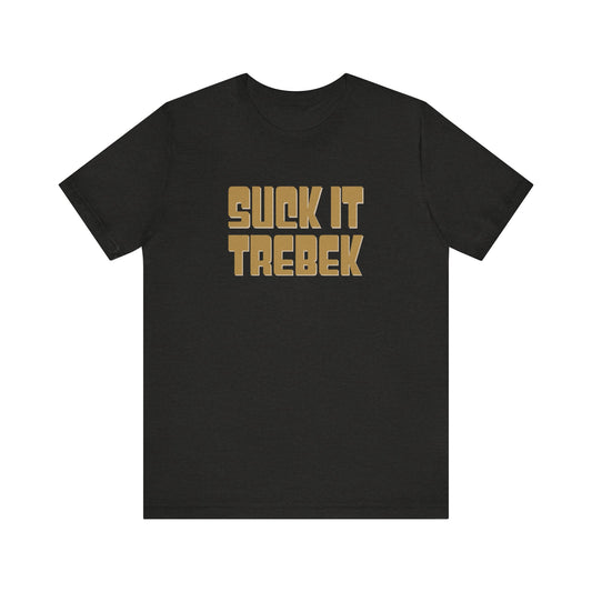 Suck It Trebek — SNL Celebrity Jeopardy Sketch Retro Tee (Dark)