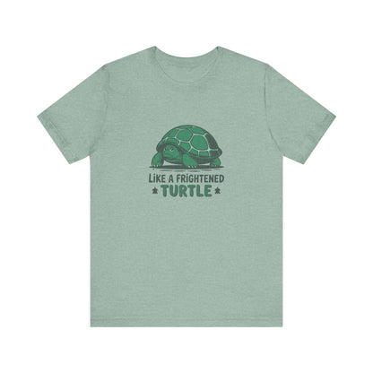 Like a Frightened Turtle — George Costanza Shrinkage Retro Tee (Light)