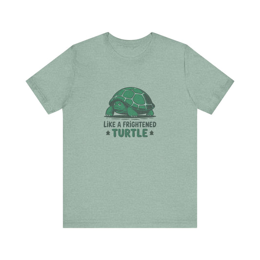 Like a Frightened Turtle — George Costanza Shrinkage Retro Tee (Light)
