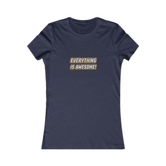 Everything is Awesome! — The LEGO Movie-Inspired Retro Women's Tee (Dark)