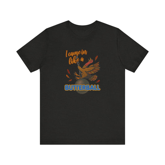 Like a Butterball — Miley Cyrus Thanksgiving Parody Retro Tee (Dark)