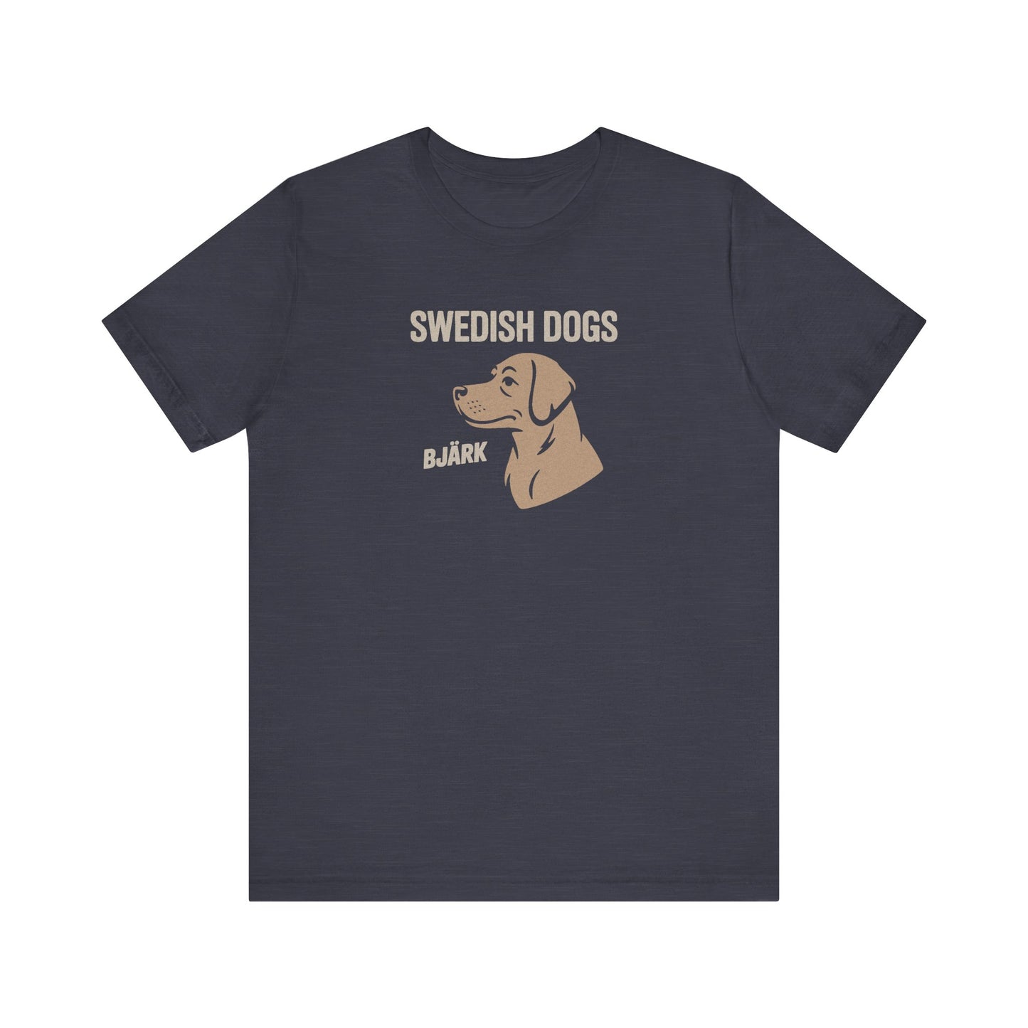 His Bjärk Is Worse Than His Bite – Minimalist Dog Pun Retro Tee (Dark)