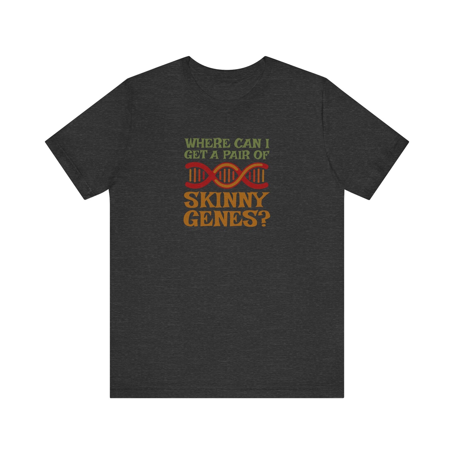 Pair of Skinny Genes (Colorful) — Retro Graphic Tee (Dark)