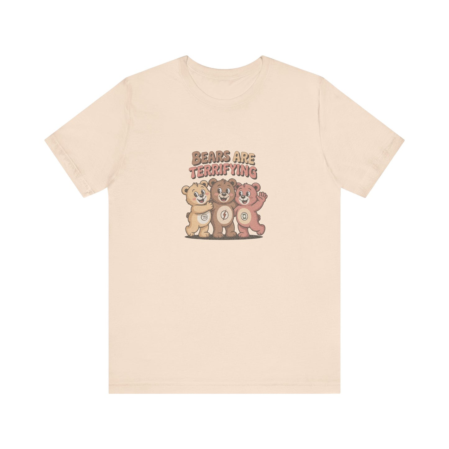 Bears Are Terrifying (Cute Remix) — Retro Tee (Light)