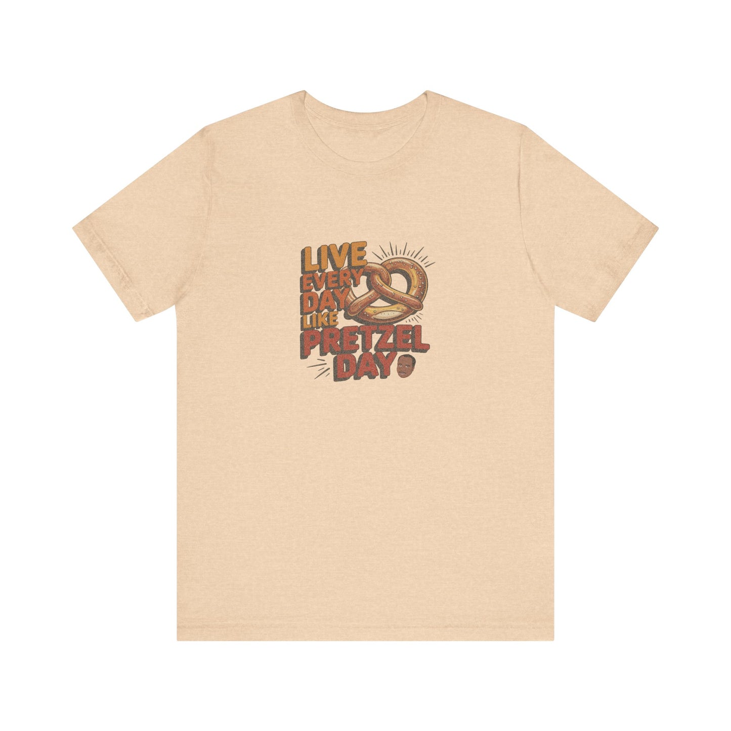 Live Every Day Like Pretzel Day — Stanley Hudson Retro Tee (Light)