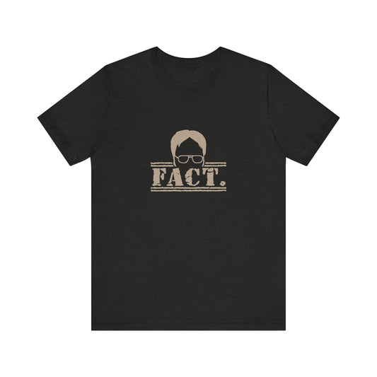 Dwight Schrute FACT. — The Office-Inspired Retro Tee (Dark)