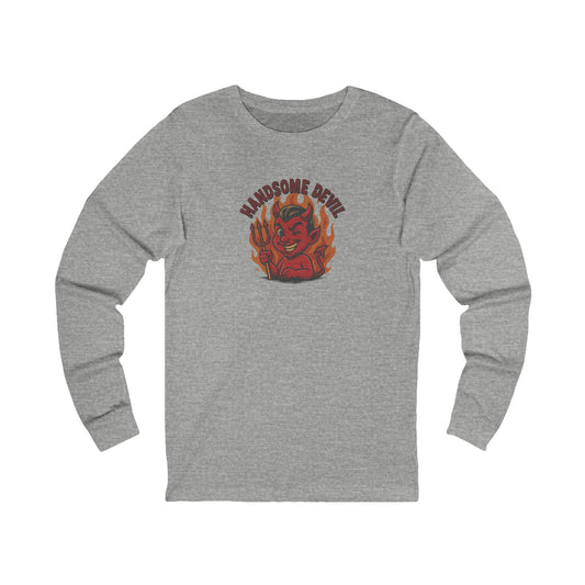 Handsome Devil — Fiery Retro Halloween Long Sleeve (Light)