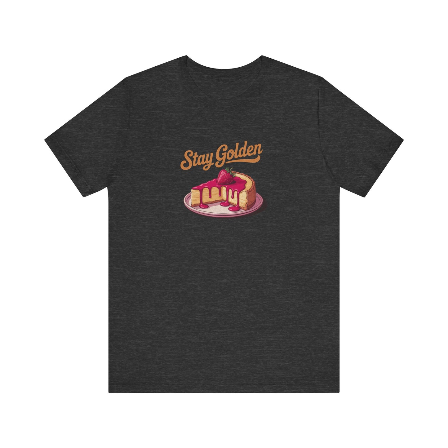Stay Golden — Retro Cheesecake Graphic Tee (Dark)