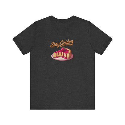 Stay Golden — Retro Cheesecake Graphic Tee (Dark)