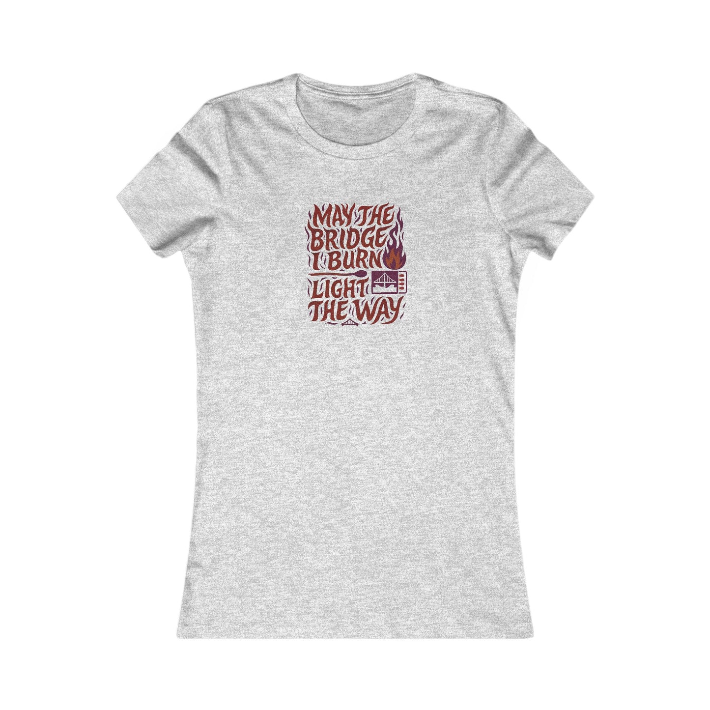 May the Bridges I Burn Light the Way (Remix) — Retro Women's Tee (Light)