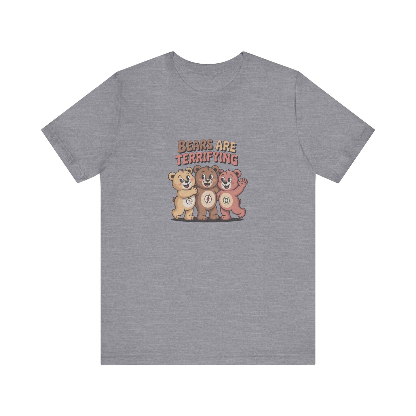Bears Are Terrifying (Cute Remix) — Retro Tee (Light)