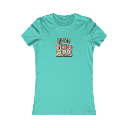 Bears Are Terrifying (Cute Remix) — Retro Women's Tee (Light)